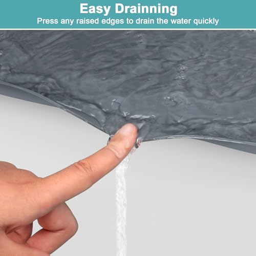 Under Sink Mats for Kitchen Waterproof 31" x 19", Silicone Under Kitchen Sink Mat for Bottom of Sink, Under The Sink Organizer for Kitchen and Bathroom Gray