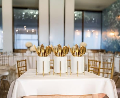 5.9'' Silverware Holder,Kitchen Utensil Holder,Fla... (White gold | Ceramic, Metal)