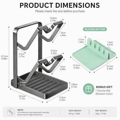 2-Tier Pot Lid Holder for Countertop, Pot and Pan... (gray | Carbon Steel)