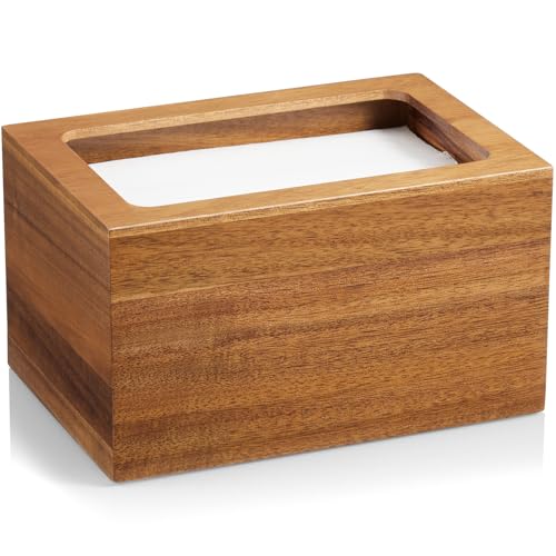 Dryer Sheet Holder, Acacia Wood Laundry Sheets Container, Laundry Room Organization and Storage for Farmhouse Laundry Room Decor and Accessories, Fabric Sheet Dispenser
