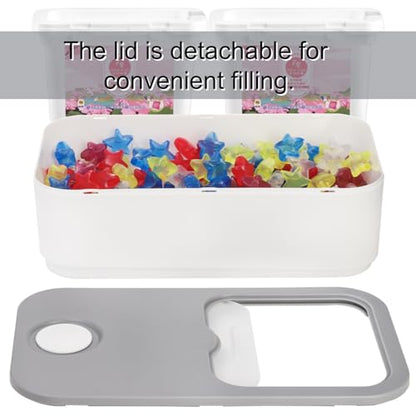 Rice Storage Container, 11 Lbs Plastic Airtight Rice Dispenser with Measuring Cup, Dry Food Storage Bucket Box with Lid, Flour Bin Pet Food Container, Kitchen Organizer for Grain Cereal, White