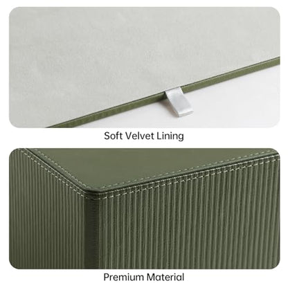 PU Leather Tissue Box Cover Rectangle Tissue Box Holder Rectangular | Magnetic Bottom, Decorative Modern Design, Aesthetic Stripes, For Bathroom, For 120(3-Ply)/160(3-Ply) Tissue Box