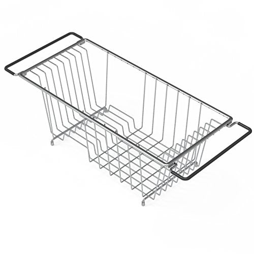 Simple Houseware Stainless Over Sink Counter Top Dish Drainer Drying Rack