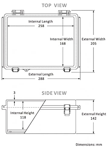 Gratury Junction Box, IP67 Waterproof Plastic Enclosure for Electrical Project, Hinged Grey Cover, Includes Mounting Plate and Wall Bracket