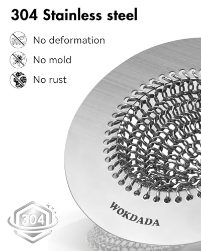 Reversible Kitchen Sink Drain Strainer, Anti-Clog Flat Edge Design | Anti-Slip Fit, Fast Drainage, Easy Flip Cleaning, Standard Sink Fit, Large Capacity, 304 Stainless Steel, Patented Design