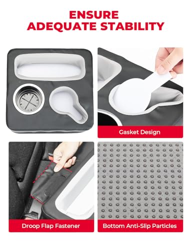 KEMIMOTO Back Seat Cup Holder for Car, Couch Cup Holder, Car Truck Boat Organizer, Couch Sofa Bed Expander Tray Holds Drinks, Snacks, Remote, Cell Mobile Phone (Black)