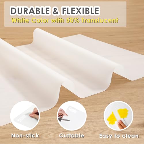 31.5" x 23.6" Extra Large Silicone Mat for Resin Casting, Epoxy and Crafts | Nonstick Silicone Sheet for Jewelry Casting Molds, Clear Countertop Protector Mat Heat Resistant Placemats by Foepoge