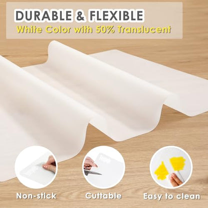 31.5" x 23.6" Extra Large Silicone Mat for Resin Casting, Epoxy and Crafts | Nonstick Silicone Sheet for Jewelry Casting Molds, Clear Countertop Protector Mat Heat Resistant Placemats by Foepoge
