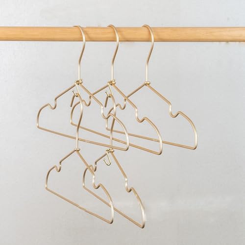 Clothes Hanger Connector Hooks, 36 Pack Gold Metal Cascading Extender Clips, Sturdy Mini Hanger Hooks for Velvet Hangers, Closet Space Saving Organizer