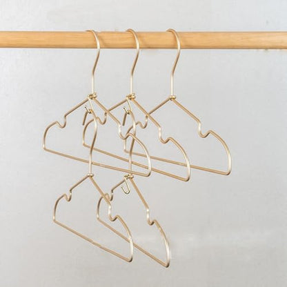 Clothes Hanger Connector Hooks, 36 Pack Gold Metal Cascading Extender Clips, Sturdy Mini Hanger Hooks for Velvet Hangers, Closet Space Saving Organizer