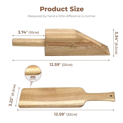 DR.OXXIER 2-Piece Acacia Wood Mattress Lifter and Bed Maker Set for Seniors | Solid acacia wood, ergonomic grip, lever-action lift for tucking sheets. Ideal for seniors, caregivers, reduces back pain
