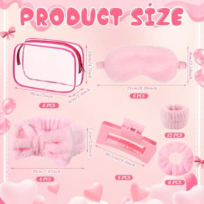 42 Pcs Spa Party Supplies for Women Sleepover Set of 6