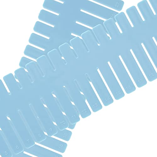 JOIKIT 60 PCS Blue Plastic DIY Grid Drawer Dividers, Adjustable Organizer, Household Storage Makeup Socks Underwear Organizer