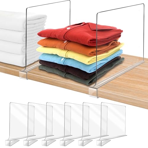 11 Inches [Extra Tall Version] Clear Shelf Divider...