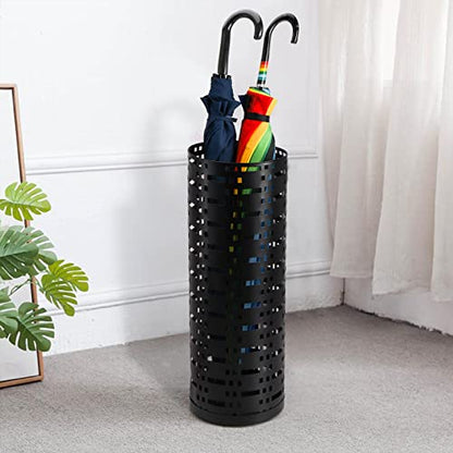 Metal Round Umbrella Stand Rack, 16.5 x 6 Inch Free Standing Umbrella Holder for Canes Walking Sticks for Entryway, Home, Office Decor