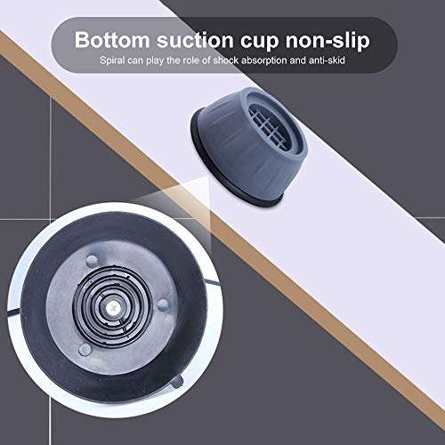 Mwellewm Anti Vibration Pads for Washing Machine Shock and Noise Reducing Washing Machine Support Anti Slip Vibration Rubber Washing Machine Feet Dryer Washer Vibration Stabilizer(1.7D x 0.16 H)