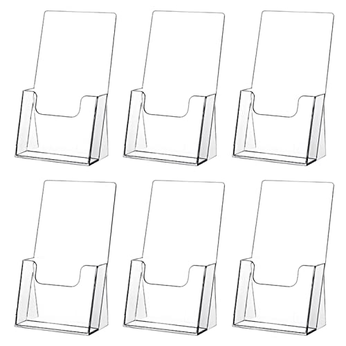Acrylic Brochure Holder,6 packs Thicker Countertop... (clear | Acrylic)