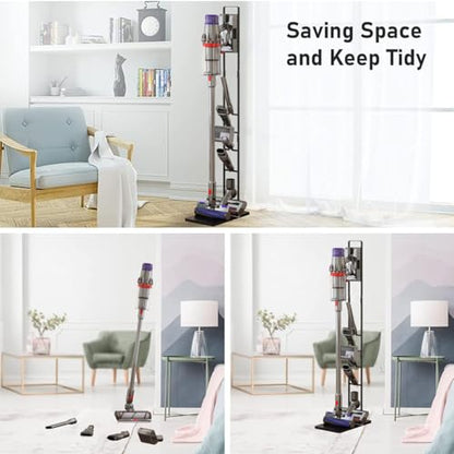 Foho Vacuum Stand, Storage Bracket Stand Holder, Stable Vacuum Stand Compatible with Dyson V15 V11 V10 V8 V7 V6 Handheld Cordless Vacuum Cleaners & Accessories & Attachments