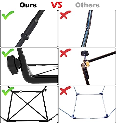Artigarden Garden Trash Bag Holder - Outdoor Leaf Bag Support Stand Multi-Use Metal Garbage Bag Holder Frame Holds 30-45 Gallons Bag for Camping Leaves Gardening Parties Yard Weeding (Black)