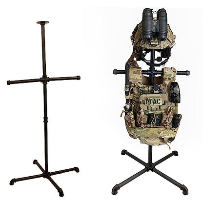 WANLIAN body armor stand，Tactical Gear Stand for Police and Duty Gear Rack | Quick Access & Convenient Store,Plate Carrier Stand Tactical Helmet Display Rack, Suitable for Indoor Home Garage