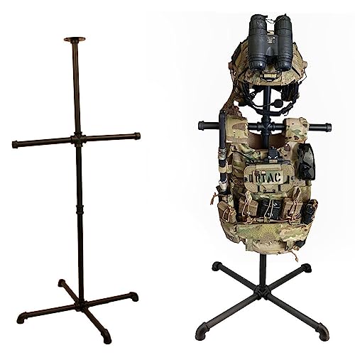 body armor stand，Tactical Gear Stand for Police an... (black | Alloy Steel)