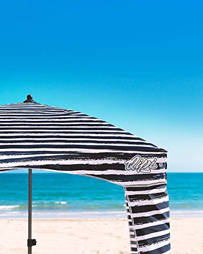 Beach Cabanas for Sand, Beach Canopy with Sandbags & Changing Room 6' | 6' x 6' for 3-4 Person, Detachable Side Wall, Storage Pockets, Easy Set Up Sun Shelter, UPF 50+ & Roof Vent, Jervis Bay