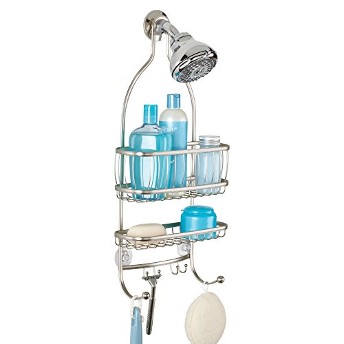 York Metal Wire Hanging Shower Caddy, Satin Silver (Satin | Metal wire)