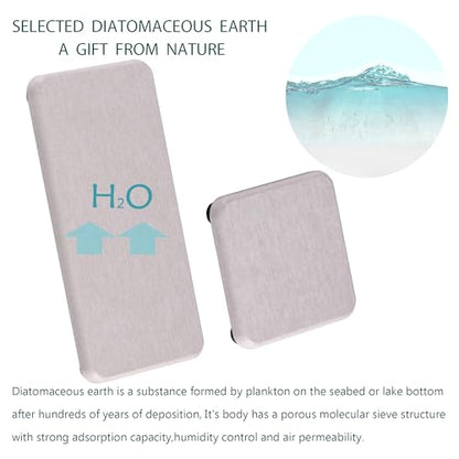 NiuYichee Set of 4 Water Absorbent Diatomite Coasters, Diatomaceous Earth Kitchen Soap Dish, Bathroom Trays, Water Absorbing Stone Used for Hand Soaps & Plants & Toiletries in The Modern Home