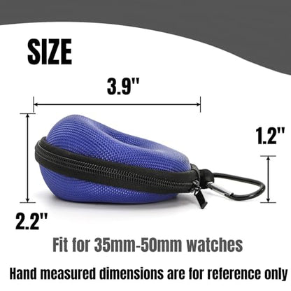 Hiceeden 4 Pack Travel Watch Cases, EVA Single Watch Storage Box Watch Roll Organizer for Men, Wristwatches Smart Watches Display, 4 Colors
