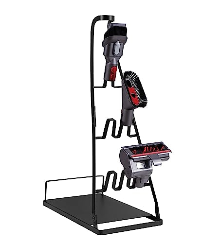 Mount Plus HAB-505 Universal Stick Vacuum Cleaner Stand Made for Dyson V15 V11 V10 V8 V7 V6 | Stand Made For Shark, LG, Samsung, Hoover, Eureka, Rainbow Stick Vacuums | 6 Hooks With Stable Metal