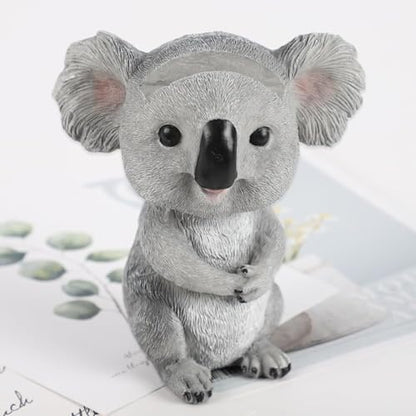 Koala Eyeglass Holder Stand for Office Desk Home Decor | Cute resin animal display stand, holds glasses/sunglasses securely, home office desk decor, funny gift for glasses wearers