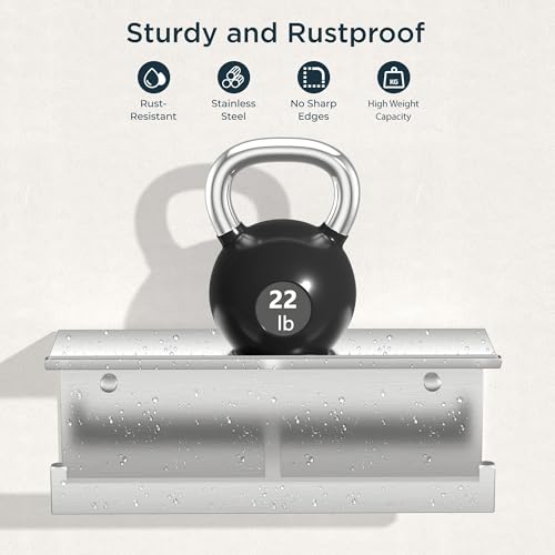 FORIOUS Toilet Paper Holder with Shelf, Commercial Toilet Paper Dispenser | Brushed Nickel | SUS304 Stainless Steel Wall Mount Double Bathroom Tissue Roll Holder for Hotel, Apartments, etc