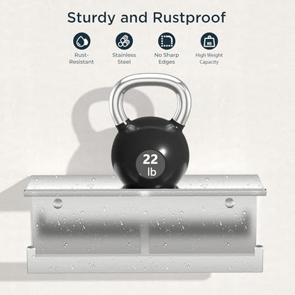 FORIOUS Toilet Paper Holder with Shelf, Commercial Toilet Paper Dispenser | Brushed Nickel | SUS304 Stainless Steel Wall Mount Double Bathroom Tissue Roll Holder for Hotel, Apartments, etc