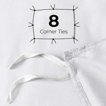 Duvet Cover Queen, 3 Piece Cotton Like Polyester With Zipper Closure, White | Extra Soft and Breathable, Wrinkle & Fade Resistant, Includes Duvet Cover and 2 Pillow Shams, Comforter Not Included, OekoTex