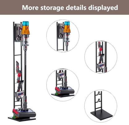 Vacuum Storage Bracket Stand for Dyson V15 V12 V11 V10 V8 V7 V6 DC Series, Metal Vacuum Stand Compatible with Most Wall Mounted Vacuum Holder for Levoit LVAC-200 LVAC-300 Storage Accessories