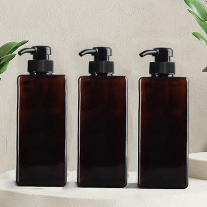 Shampoo and Conditioner Dispenser, Refillable Shampoo and Conditioner Bottles Set with Labels - Empty Shower Plastic Dispenser (21oz)