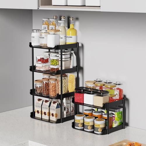 6 Tier Vertical Narrow Shoe Rack, Stackable Tall Skinny Shoerack, Compact Single Shoes Storage Tower for Slim Space, Corner Plastic Shelves, for Hallways, Entryway, Bedrooms Organizer, Black