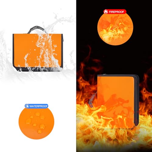 Portable Key Organizer with Handle, Fireproof and Waterproof Key Case, Key Holder with 54 Hooks and Tags Portable Key Storage Book for Offices Real Estate Agencies Hotels and Rental Management