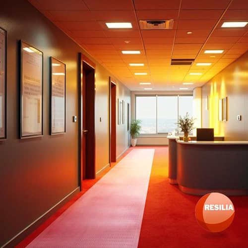 RESILIA Industrial Deep Pile Carpet Runner - Crosshatch Pattern Non Slip Carpet & Rug Protector Mat, Waterproof Clear Plastic Vinyl Floor Covering, 30 Inches Wide x 6 Feet Long, Made in The USA