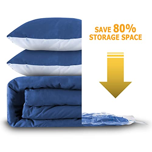 MEIQIHOME Vacuum Storage Bags, Space Saver Sealer Bags,Vacuum seal bags for clothing, Pillows, Comforters, Blankets, Bedding,Travel,6 XXL