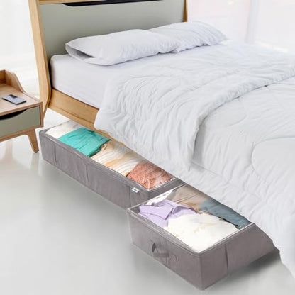 StorageExpert Closet Organizers and Storage - Maximize Space with Under Bed Storage Containers & Clothes Storage - Ideal Closet Organizer, Toy Storage Organizer & Underbed Storage (Grey, 4 Pack)