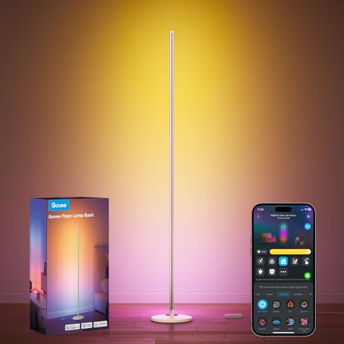 RGBIC Floor Lamp Basic, 1000lm LED Corner Lamp (Champagne | Aluminum, Metal)
