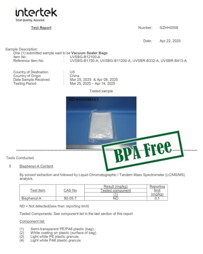 Quart Vacuum Sealer Bags for Food, 8x11 Inch with Label Area | Heavy Duty BPA-free Vacuum Seal Bags for Food Saver, Freezer Storage, Seal a Meal, Sous Vide, Meal Prep, Precut 100 count
