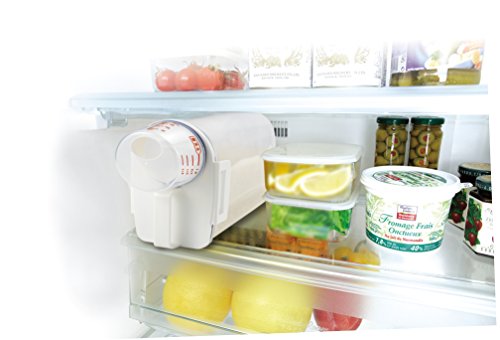 Asvel 7509 Rice Container Bin with Pour Spout Plastic Clear 2KG（White）