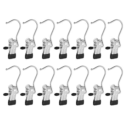 30 Pack Boot Hanger Legging Organizer for Closet, Boot Holder, Hanging Clips, Portable Multifunctional Hangers Single Clip Space Saving for Jeans, Hats, Tall Boots, Towels(Black)