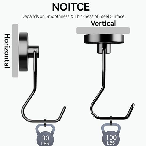 100lbs Magnetic Hooks Heavy Duty Neodymium Magnet for Cruise Cabin | Refrigerator, Grill, Garage, Kitchen, Hanging, Fridge, Outdoor, Key Holder, BBQ, Utensil Hangers, Oven