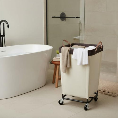 StorageWorks 160L Laundry Basket with Wheels, Rolling Hampers for Clothing