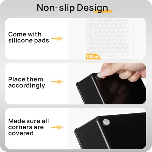 Vtopmart 25 Pack Plastic Drawer Organizers with Non-slip Rubber Pads | 4-Size Versatile Makeup Organizer, Storage Containers Small Bins for Makeup, Jewelries, Bedroom, Kitchen Utensils and Office
