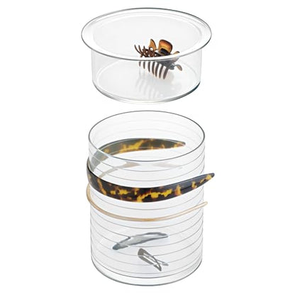 iDesign Clarity Collection Hair Accessories Organizer Canister, Clear | 6" x 6" x 7"