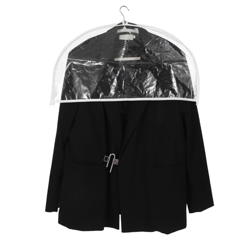 18 Pack Clear Shoulder Covers with 2" Gusset, 24" Wide x 12" High, Vinyl Dust Protectors for Hanging Clothes, Suits, Coats, Dresses, Closet Organizer